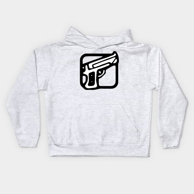 Gta Weapon pistol Kids Hoodie by lipsofjolie